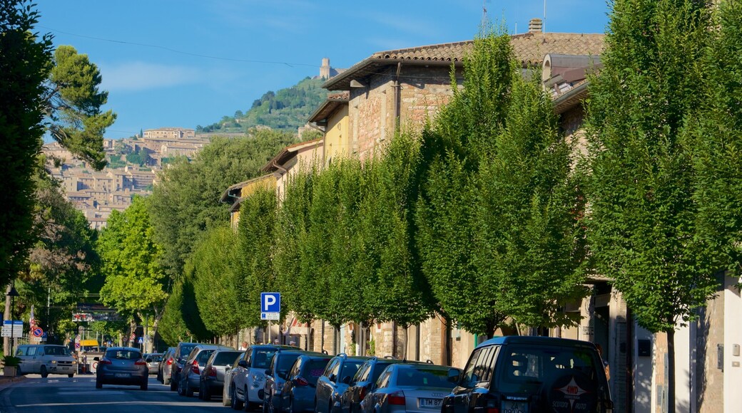 Santa Maria degli Angeli showing a small town or village and street scenes