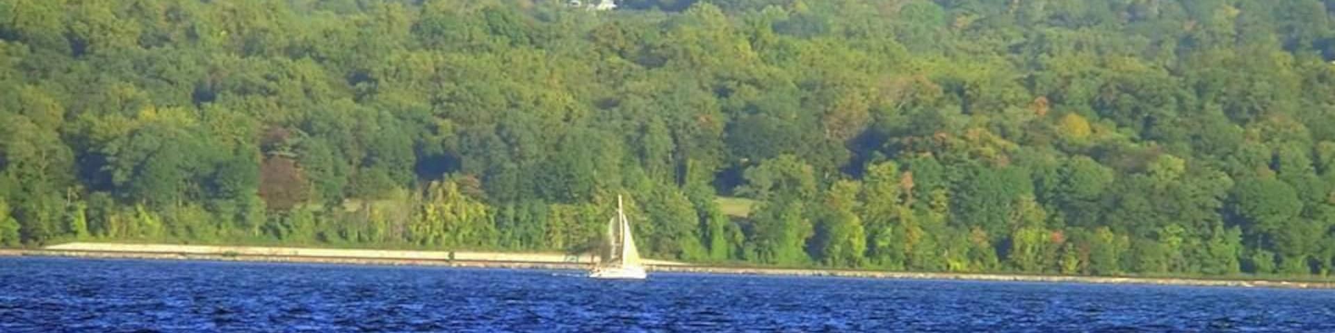 This picture was taken at Nyack Beach in Nyack, NY. Gorgeous Day. Saw several sailboats on the river.