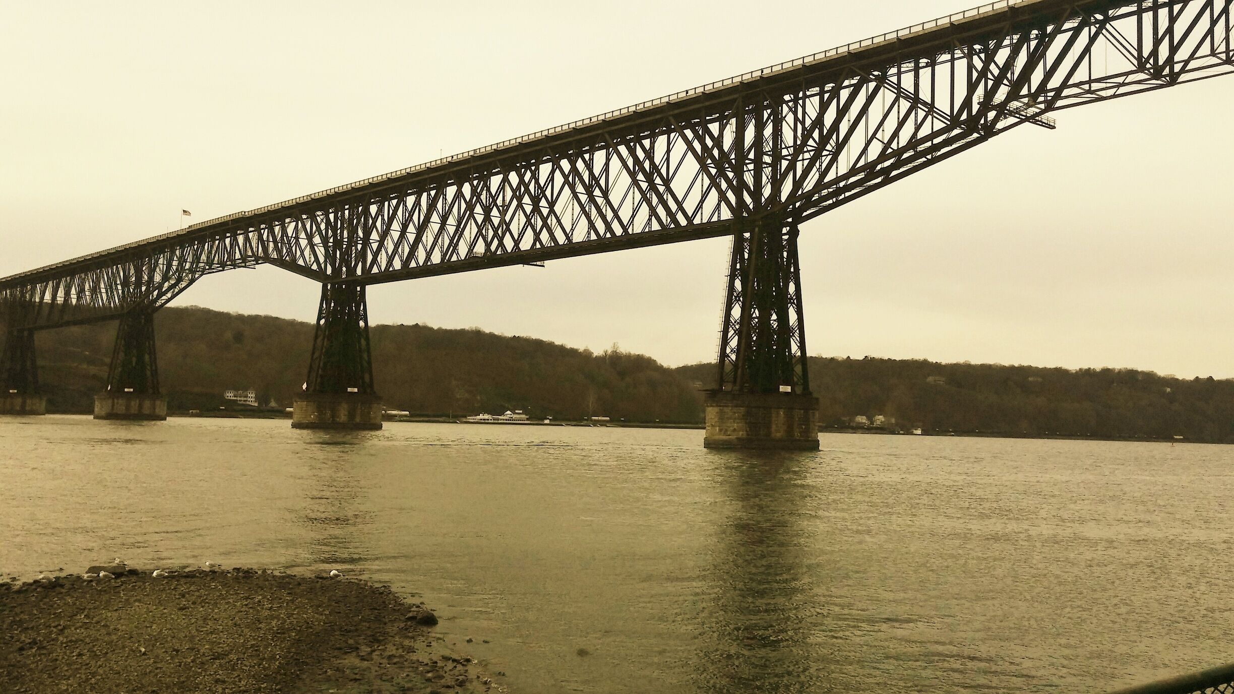 Longest footbridge in the world....as viewed from Water Street.