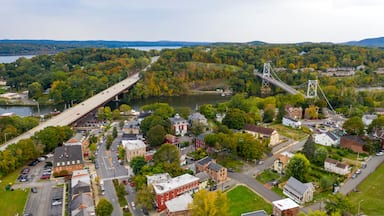 Aerial View Over Broadway Street South Kingston New York