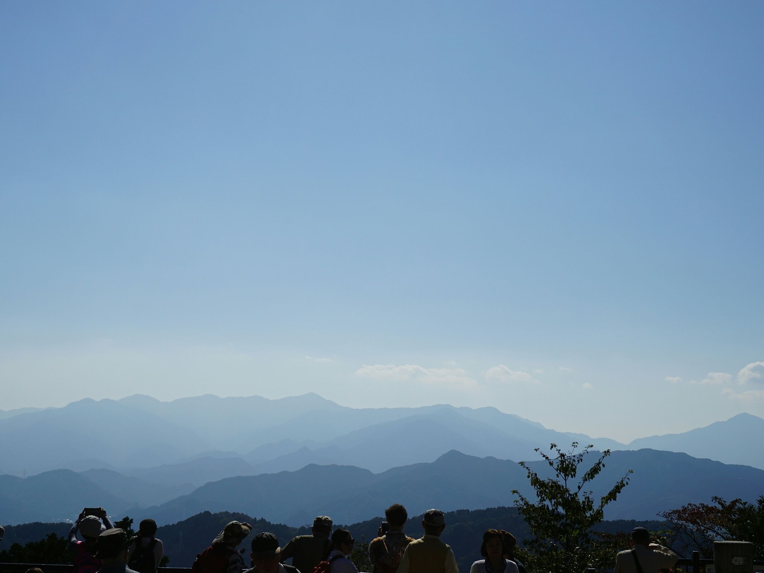 The view from the top of Mount Takao.

You can hike up the mountain by various trails (about 4km). Or you can take a lift or the mountain rail, without any climbing.

The mountain is popular throughout the year, located only an hour away from Shinjuku. I would suggest going during the week, if you don't like crowds.

If you're lucky, you can even see Mount Fuji from here.

Closest Station: Takaosan-guchi Station on the Keio Line.

#Hiking #Mountain #Takao #Tokyo #Japan