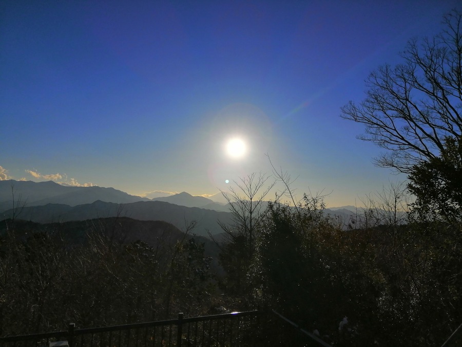 Mount Fuji from afar.