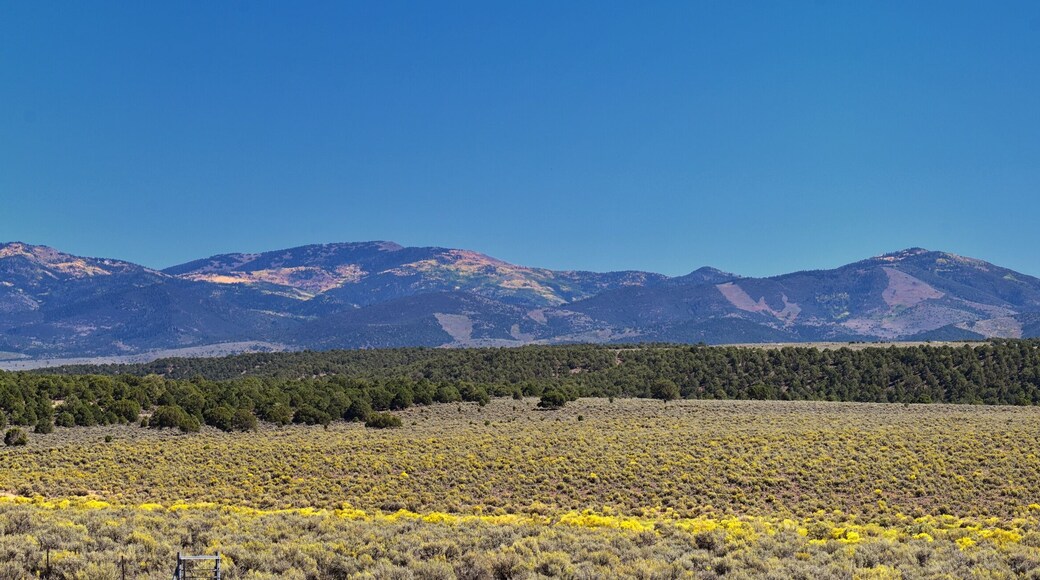 Utah Rocky Mountain Wasatch Panoramic Landscapes by Fishlake National Forest, along Interstate 15 I-15, through Holden, Fillmore, Beaver, Scipio and Parowan Utah, USA.