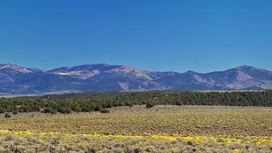 Utah Rocky Mountain Wasatch Panoramic Landscapes by Fishlake National Forest, along Interstate 15 I-15, through Holden, Fillmore, Beaver, Scipio and Parowan Utah, USA.
