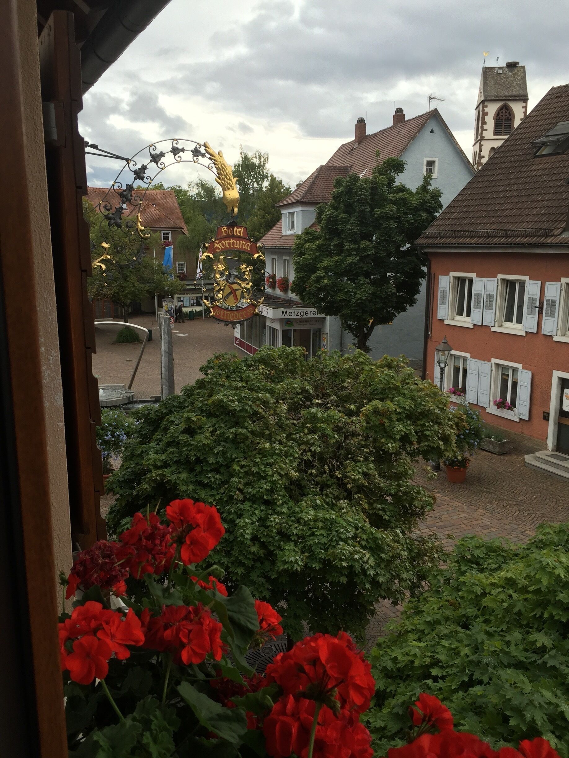 A view from our room in the Hotel Fortuna 