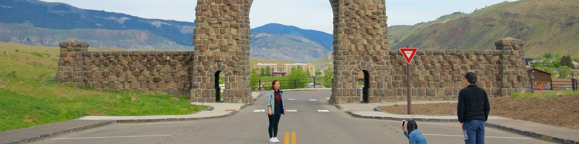 Central Montana showing heritage elements as well as a small group of people