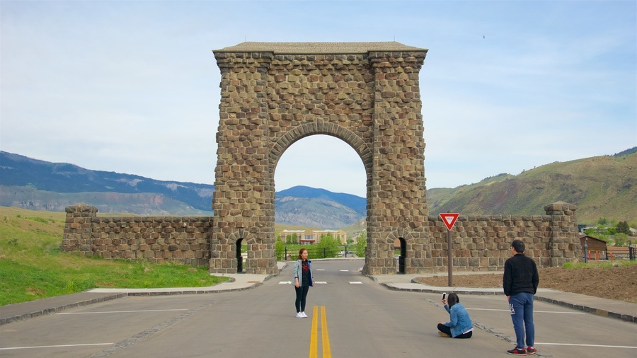 Central Montana showing heritage elements as well as a small group of people