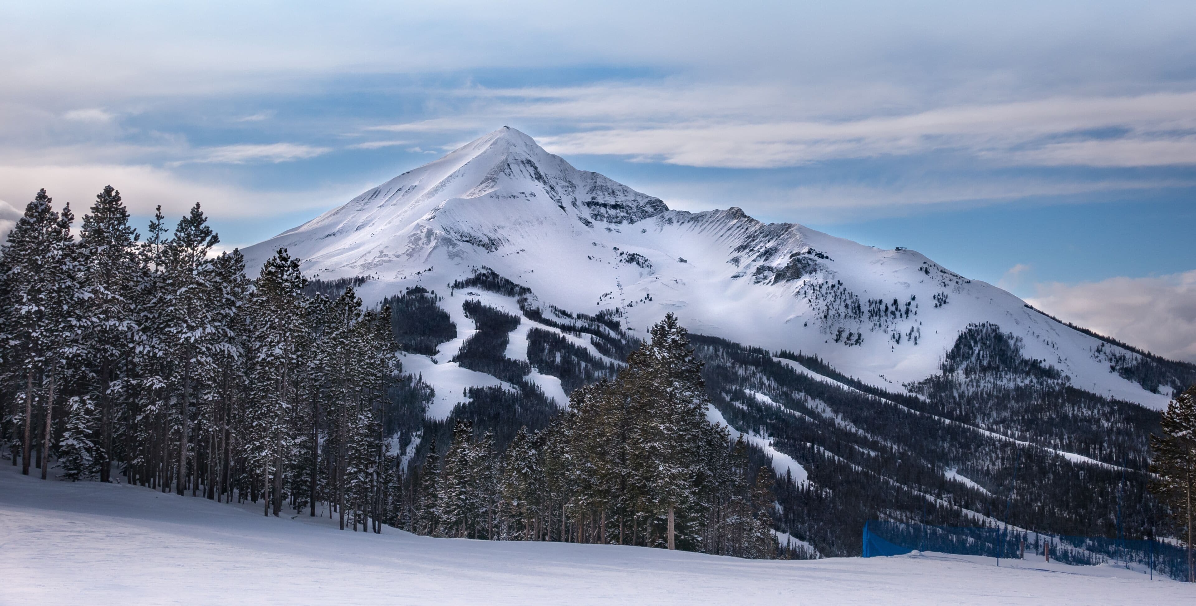 Light hits Lone Peak at Big Sky