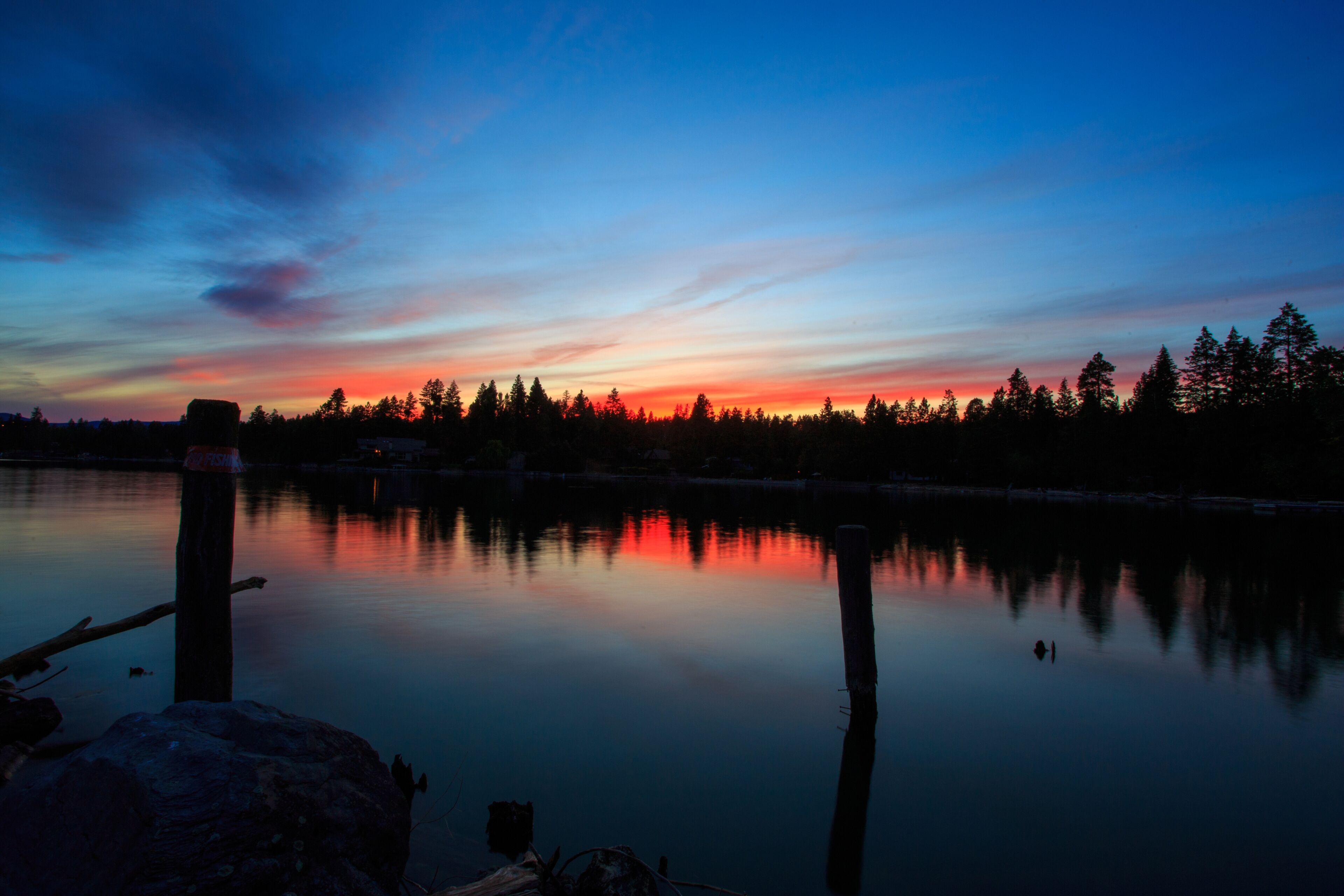 Sunset over Flathead Lake.
