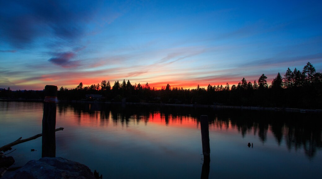 Sunset over Flathead Lake.