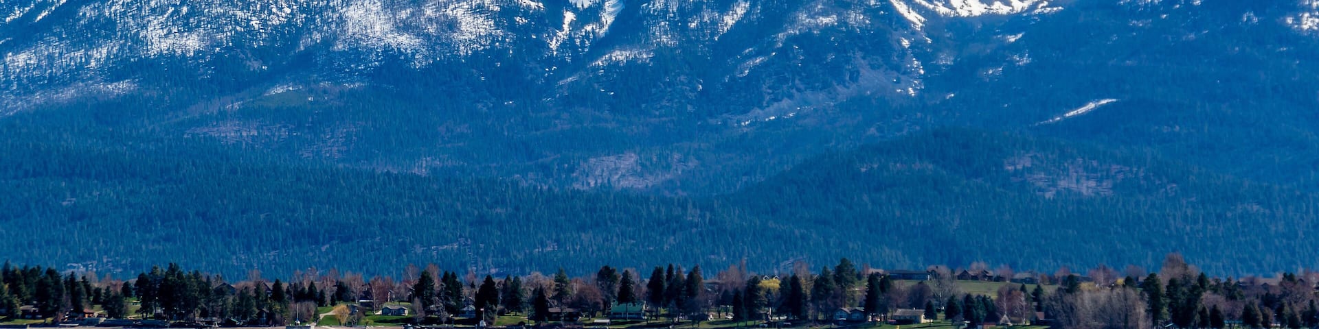 Piers at the edge of town on Flathead Lake, Polson, Montana, United States