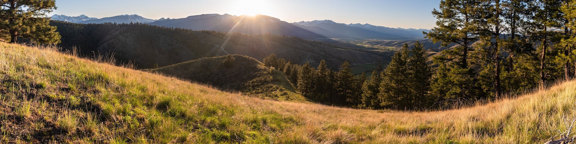 Panorama Over Sunset Foothills