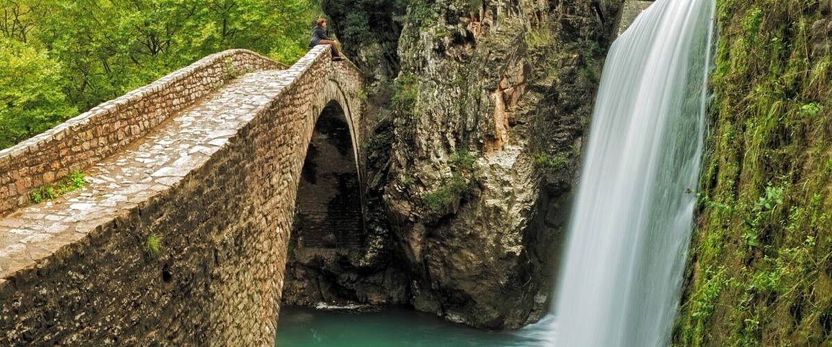 One of byzantee bridges over Portaikos river.Magnificent place, and the energy of water is huge!