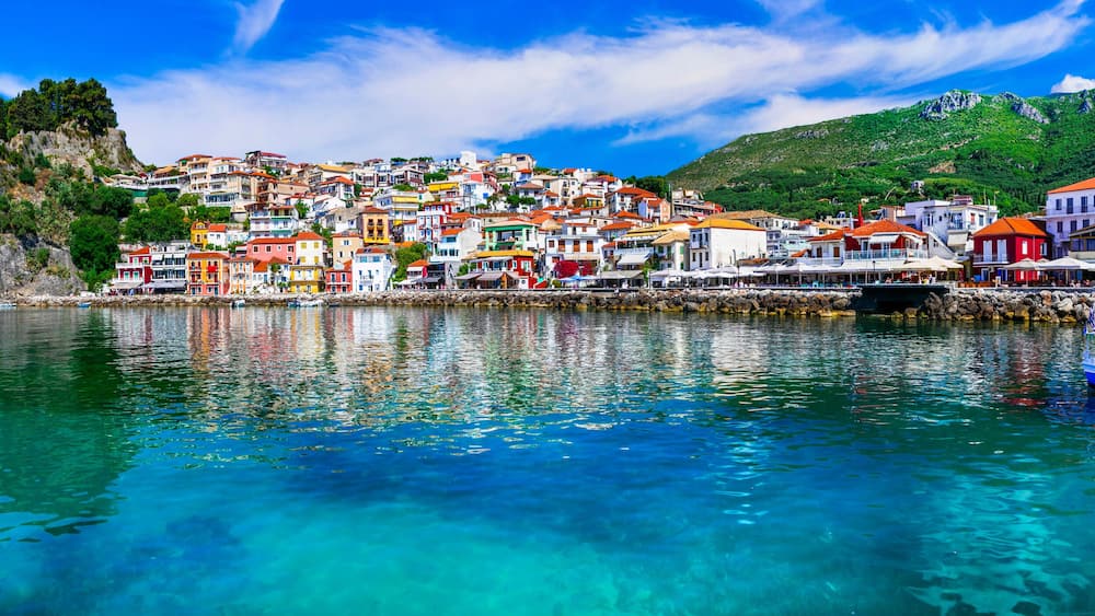 Colorful Greece - beautiful coastal town Parga. Greek holidays