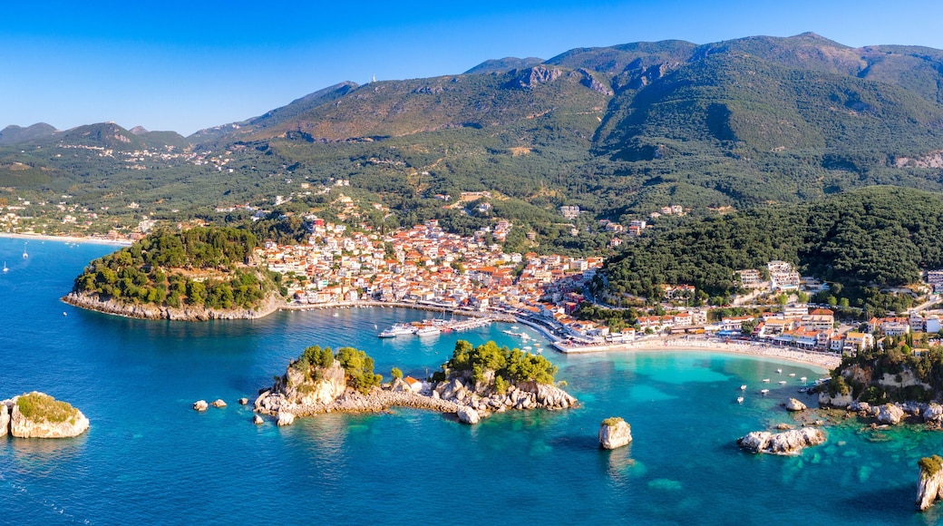 Panoramic view of scenic Parga city, Greece