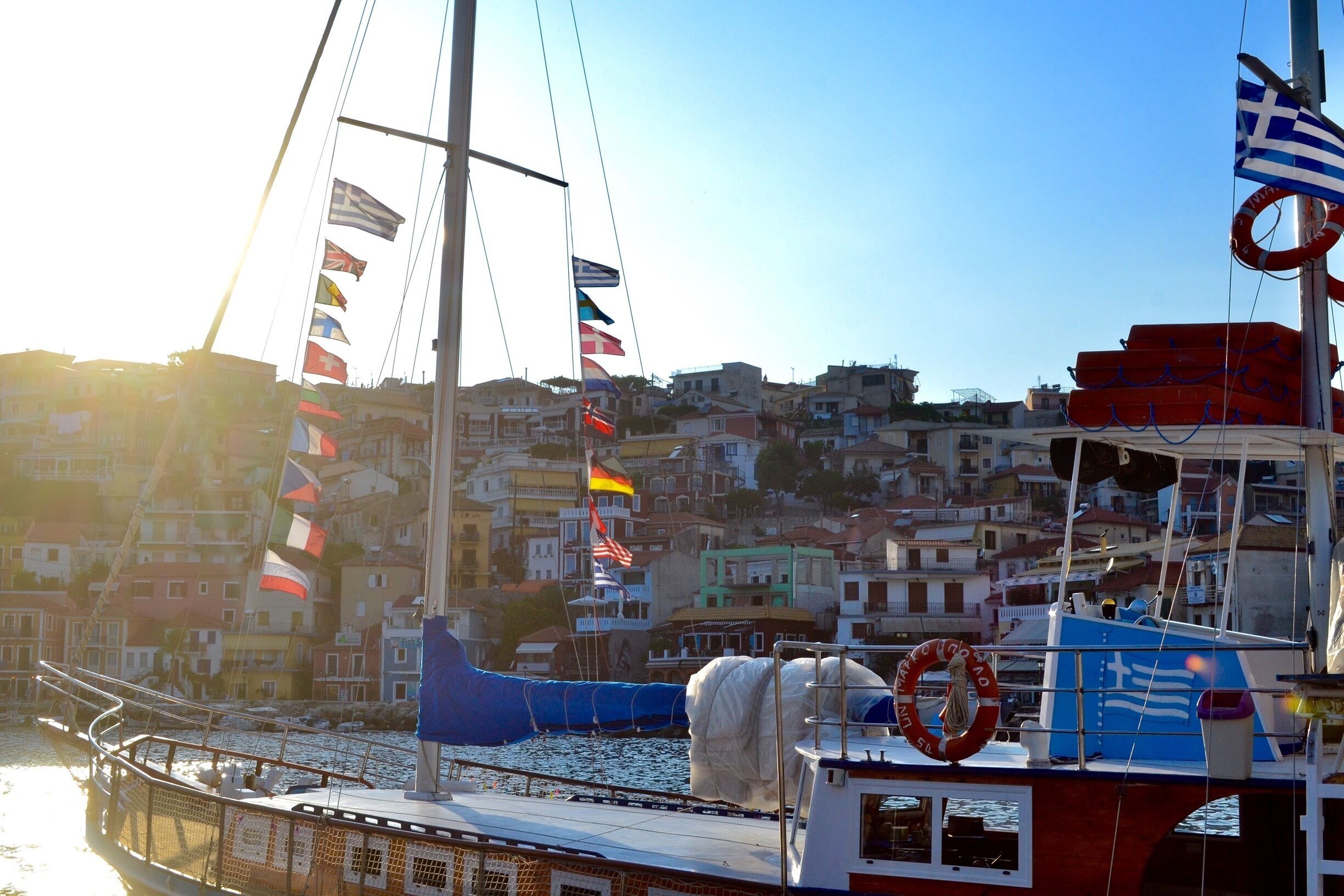 The port of Parga, Greece. Needed to take a small car to get to a nearby city and then a taxi boat in order to get here. Still SO worth it. 