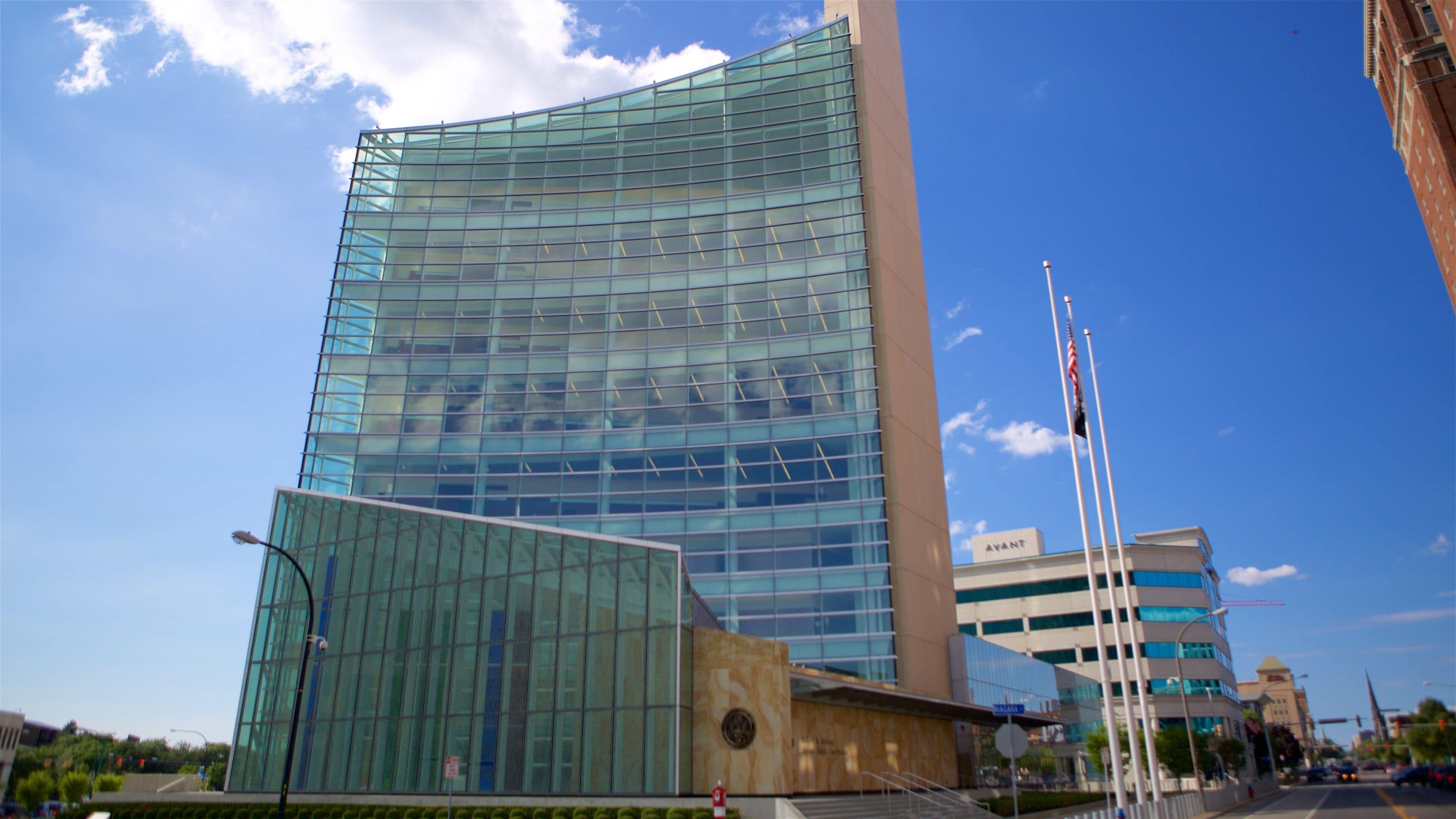 Niagaran putoukset- Länsi-New York johon kuuluu moderni arkkitehtuuri ja katunäkymät