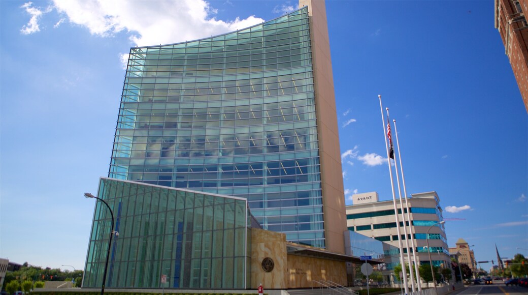 Niagaran putoukset- Länsi-New York johon kuuluu moderni arkkitehtuuri ja katunäkymät