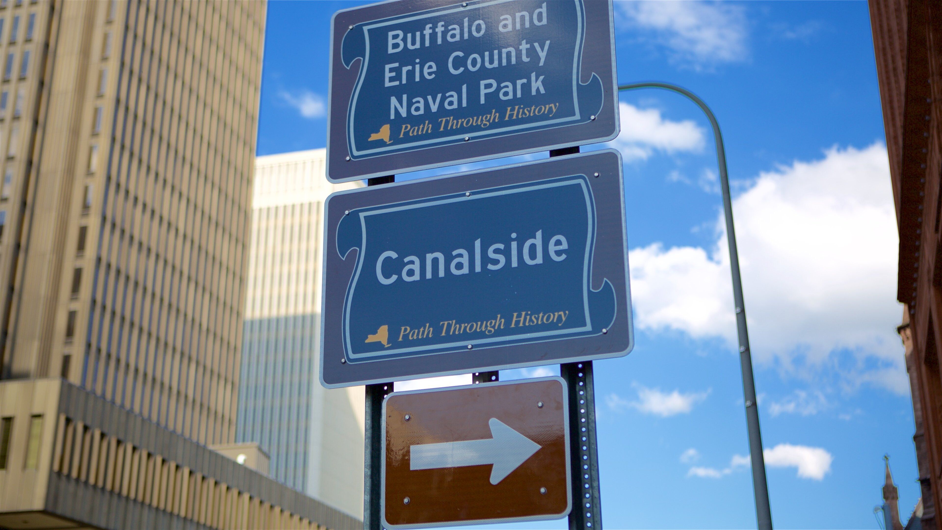 Cataratas do Niágara - oeste de Nova York caracterizando sinalização