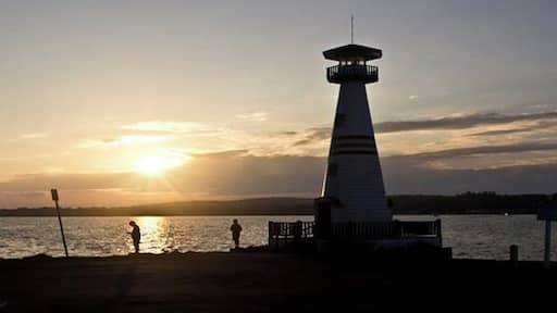Sunset on Chautauqua Lake. A ride on the Summer Wind or fish from the shore is a great way to spend the afternoon. Celeron is also the birth town of Lucy Ball.