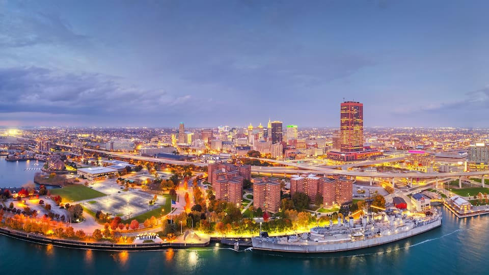 Buffalo, New York, USA City Skyline