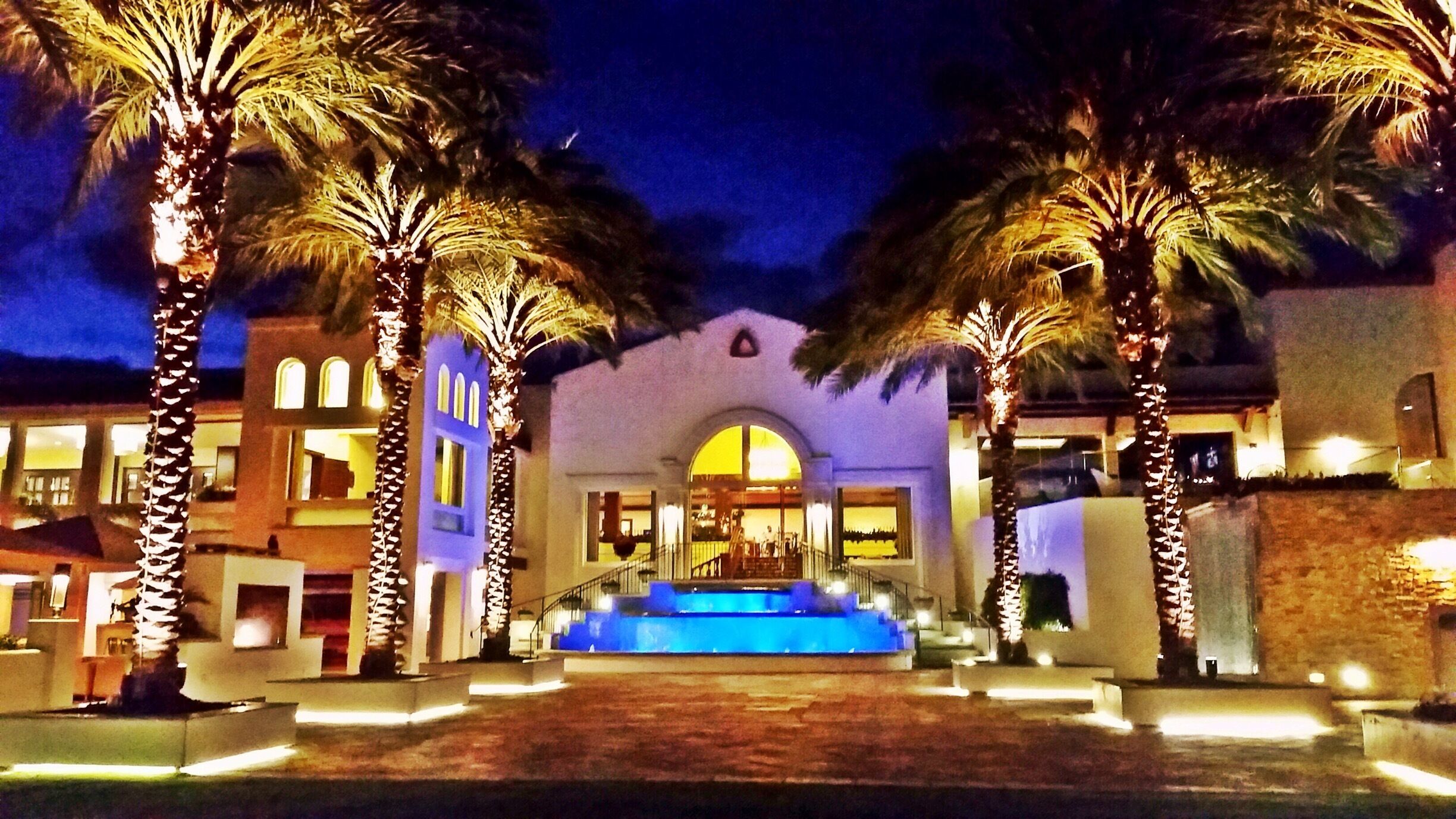 Evening ambiance at The Omni La Costa Resort in Carlsbad, CA. 