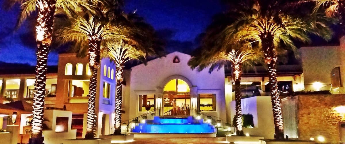 Evening ambiance at The Omni La Costa Resort in Carlsbad, CA.