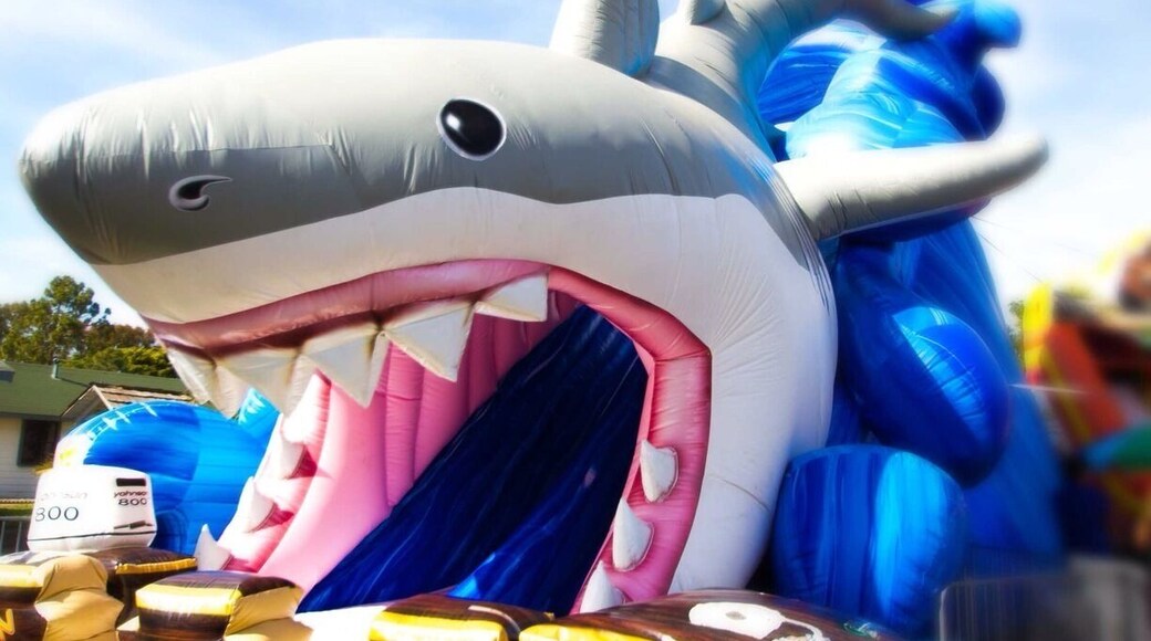 Carlsbad having their annual street fair. Large shark shown here for the kiddies!