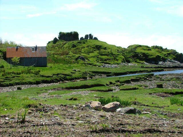 Knock Castle. On the northern shore of Knock Bay.