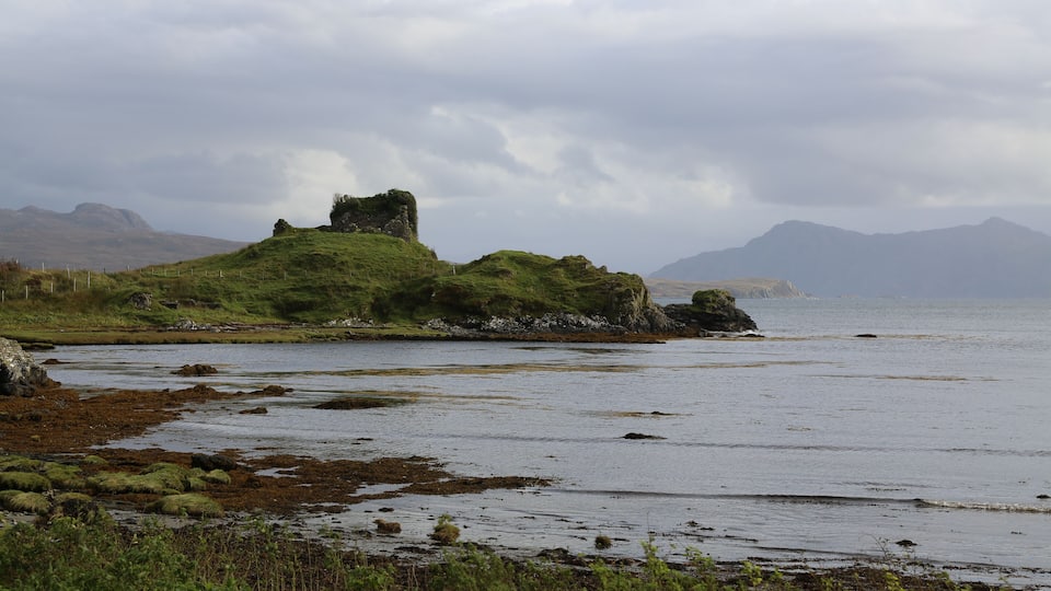 View of the remains of the castle from a local access point.