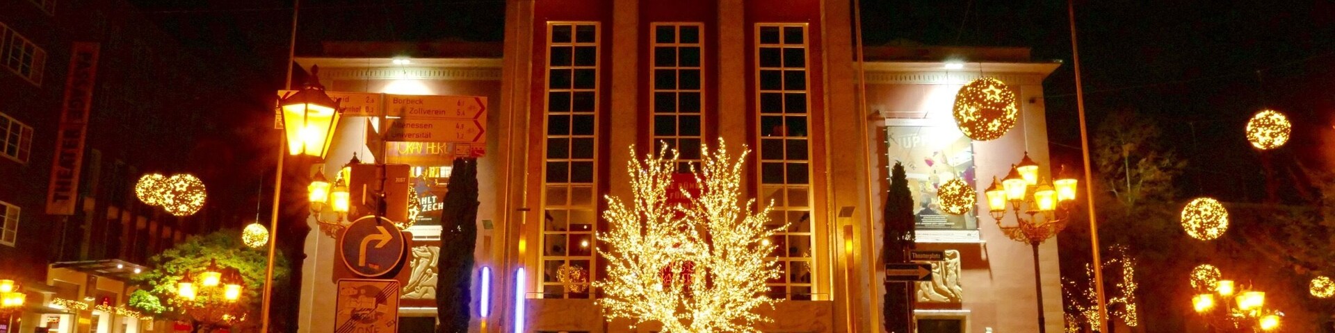 Theater with artistic lights