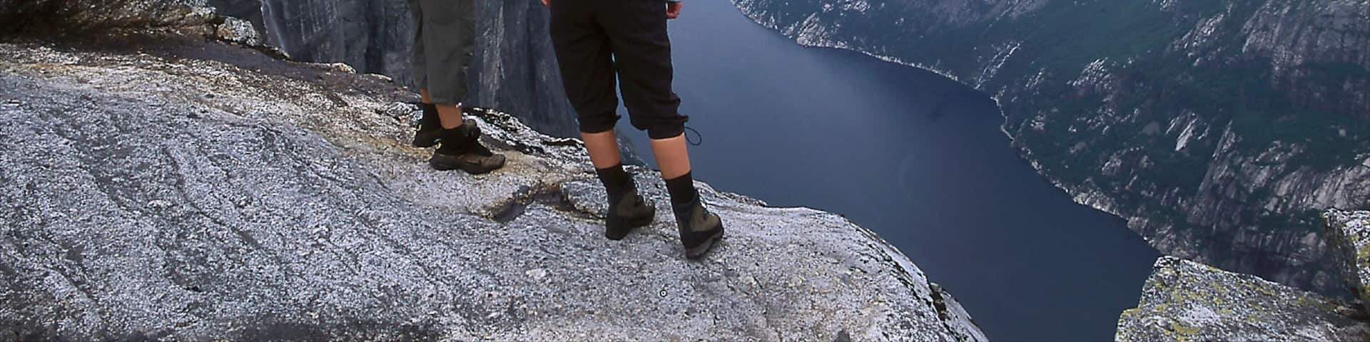 Stavanger which includes mountains, hiking or walking and landscape views