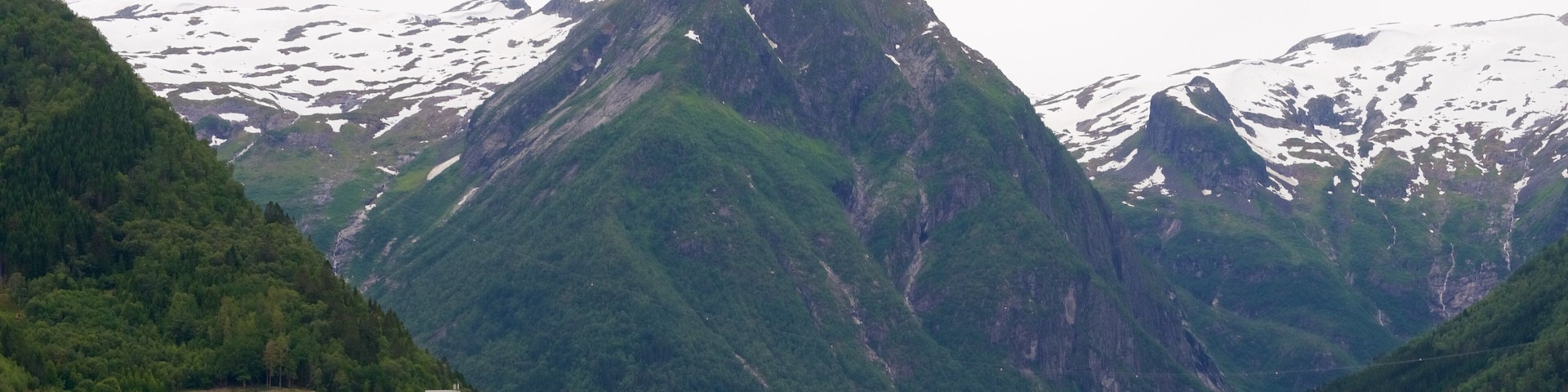 Sogne Fjord which includes general coastal views and mountains