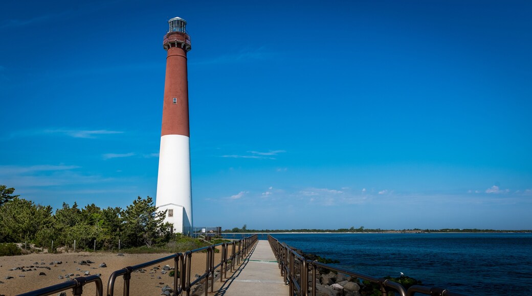 The Barnegat lighthouse on a sunny spring day