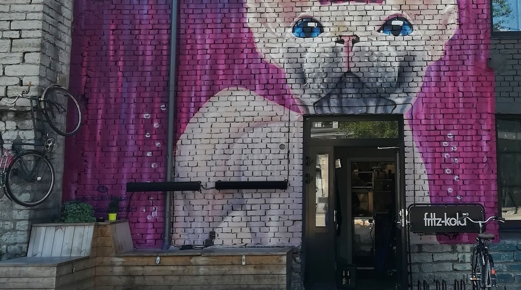 Formerly Telliskivi has been industrial region, nowadays it has been transformed into a hip boheme zone. It's a fun place to hang out with open-air restaurants, boutiques, galleries and shopping stalls. Luckily it is only walking distance from old town. You easily spent there some hours peoplewathing and eating (you´ll find vege food too).
https://telliskivi.cc/en/