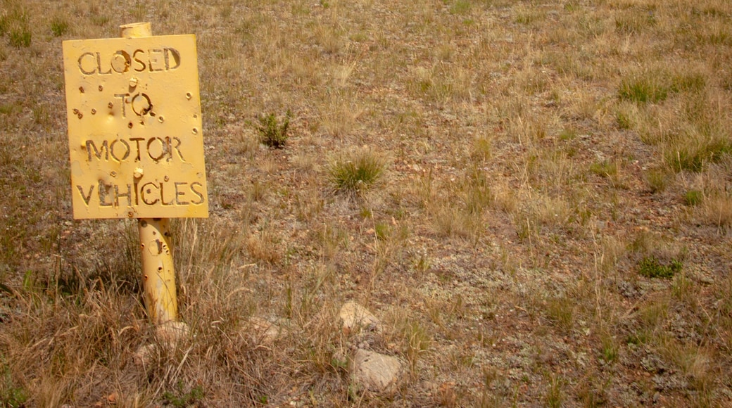 No Motorized Vehicles Sign, with People Hiking in Background, Arapaho National Forest