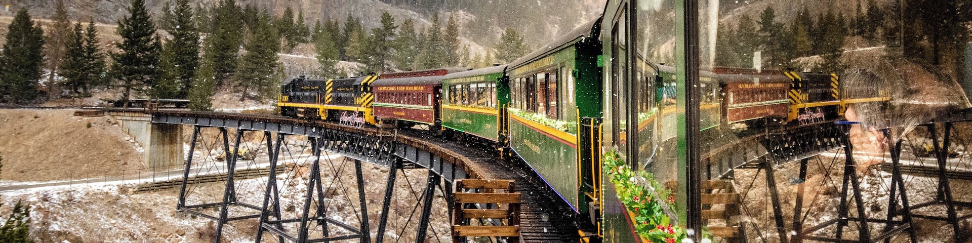 We finally decided to take a ride on the historic Georgetown - Silver Plume Loop Railroad. Doing it during the holidays turned out to be a special treat as well!