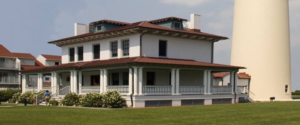 Absecon Lighthouse is located in Atlantic City, New Jersey. Absecon Lighthouse was first lit in 1857 and is the third tallest lighthouse in the US, and the tallest in New Jersey.