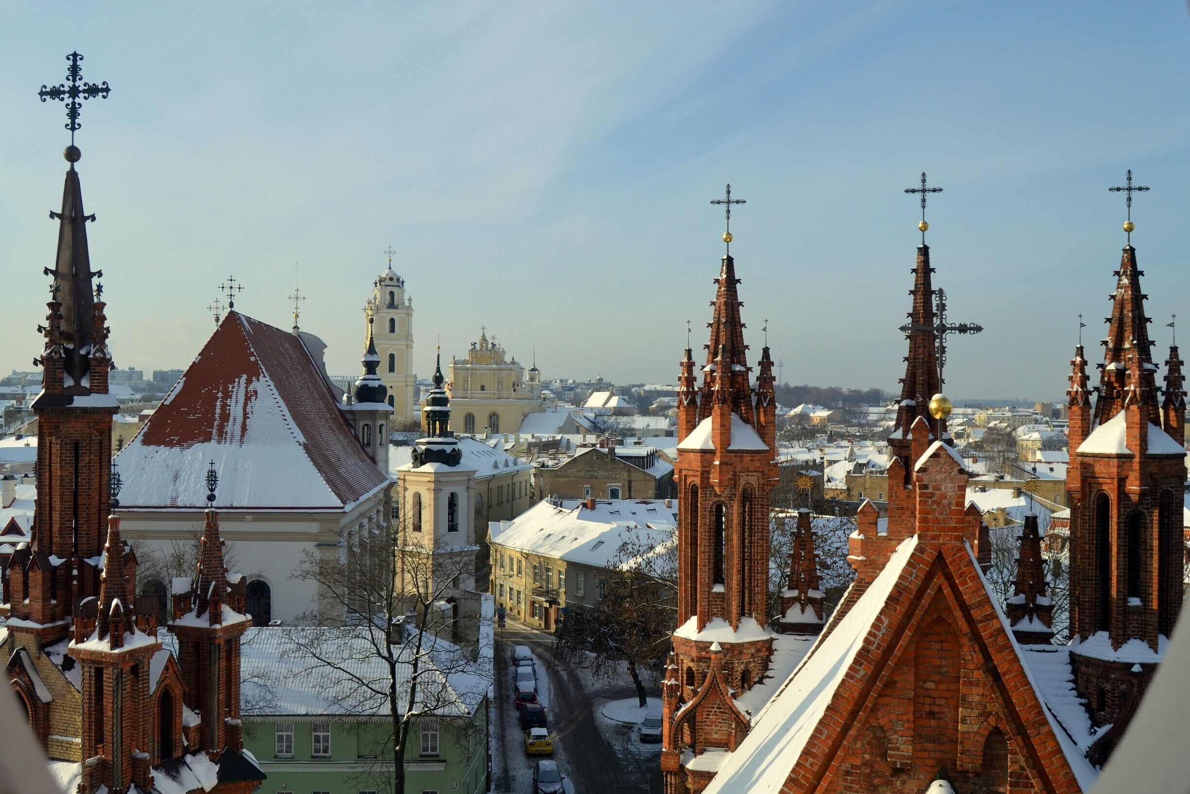 Vilnius old town as seen from the Church of St Francis from Assisi (Bernardine)