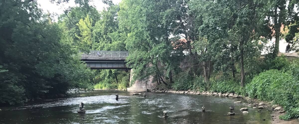 Piano by the river Vilnele.