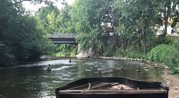 Piano by the river Vilnele.