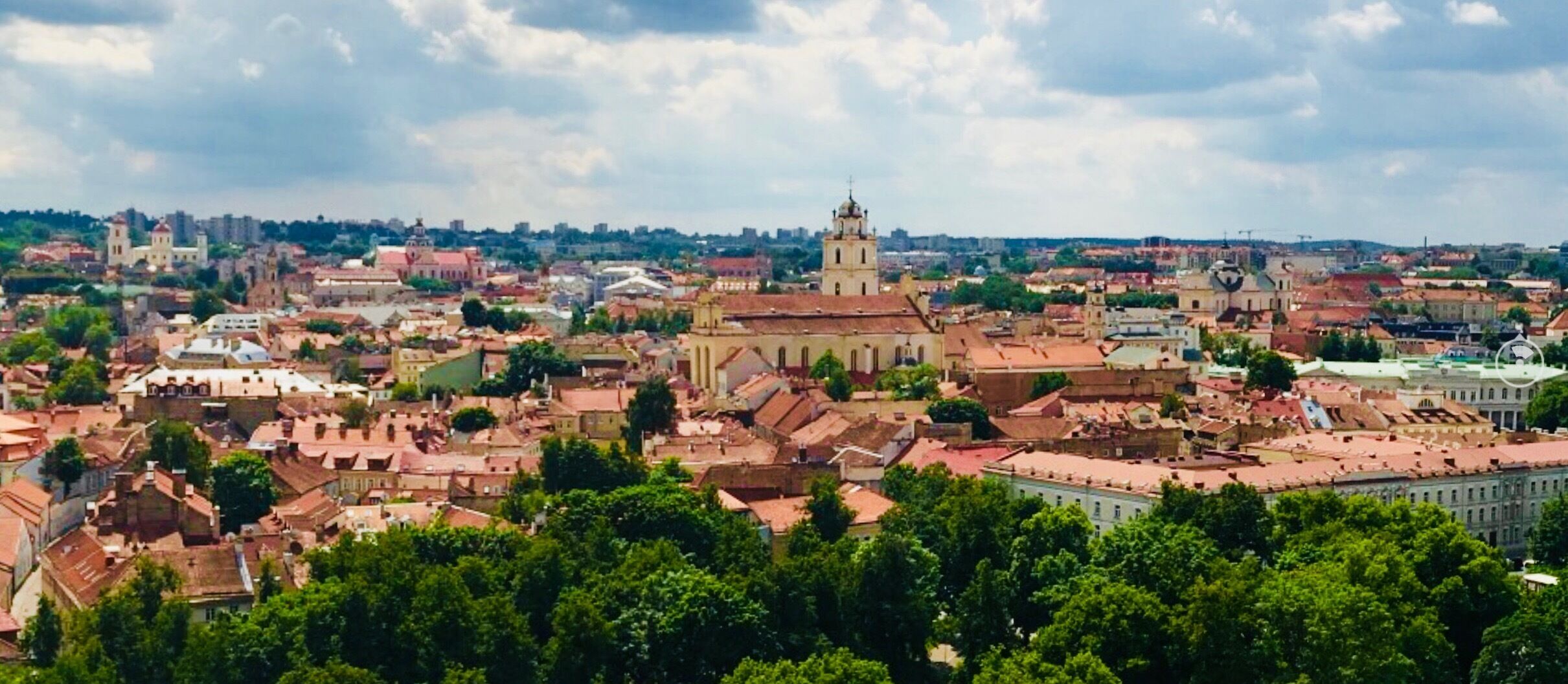 Panoramic view of Vilnius old town 