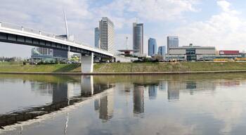 Panorama the business district in Vilnius.