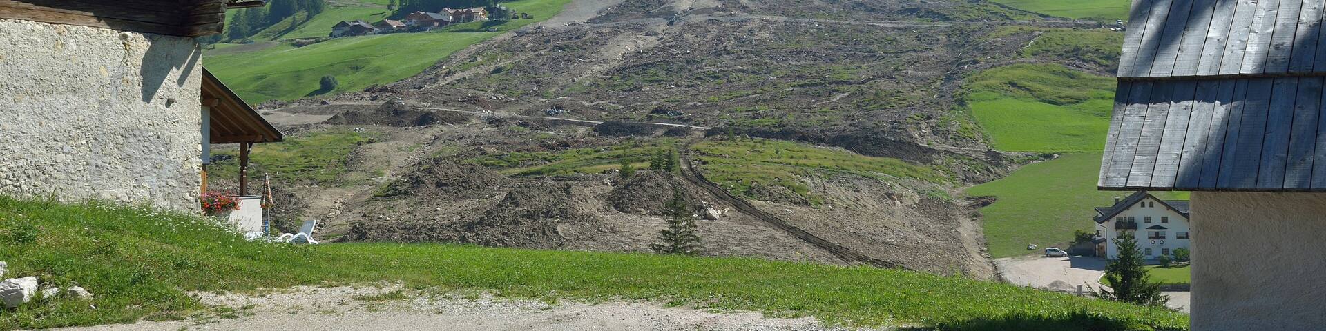 Landslide of December 14, 2012 in Badia South Tyrol eight months after