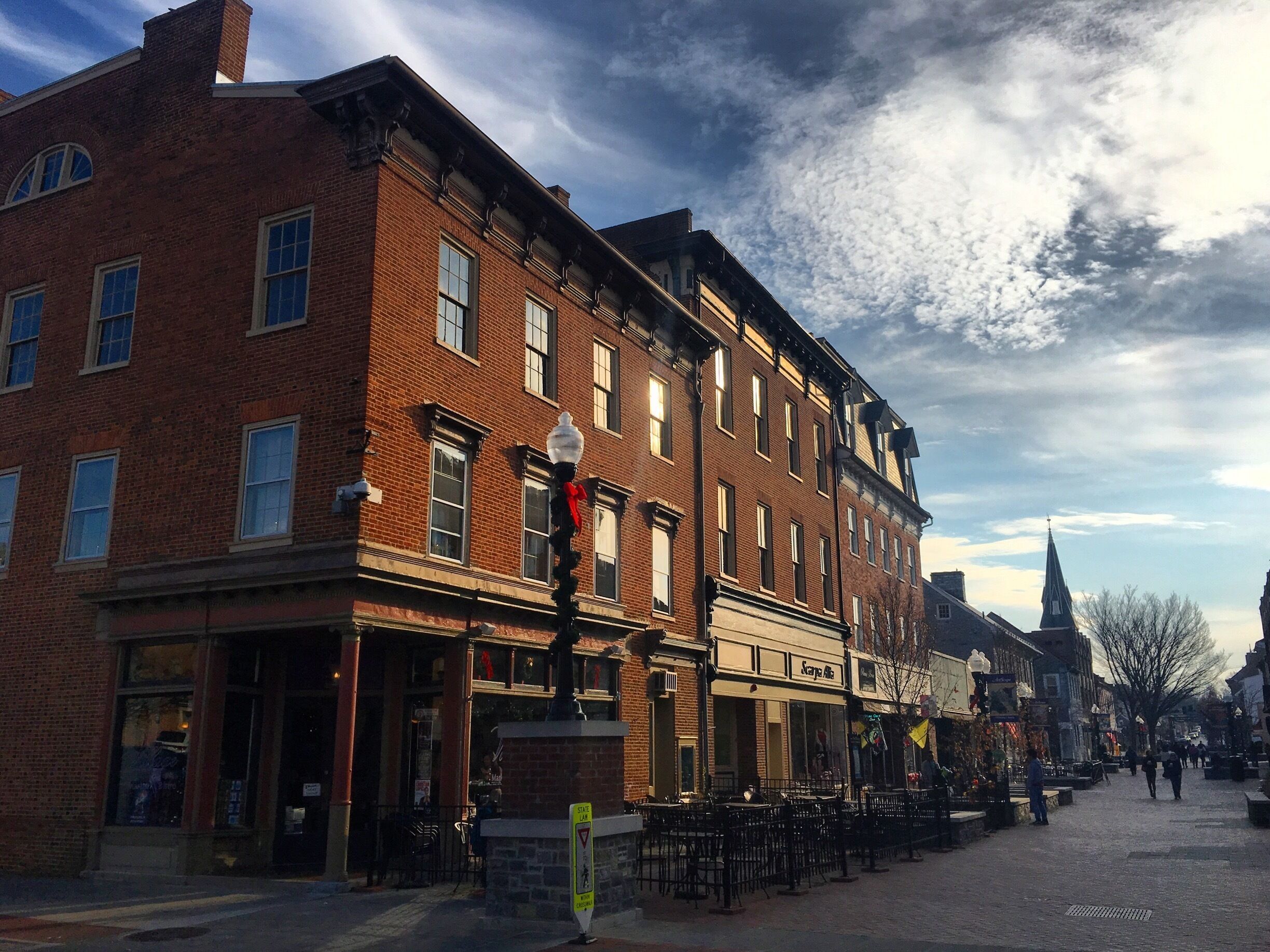 Holiday shopping in Winchester. 