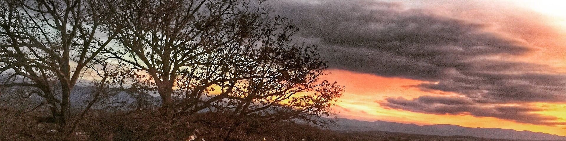 Beautiful sunset in the country.