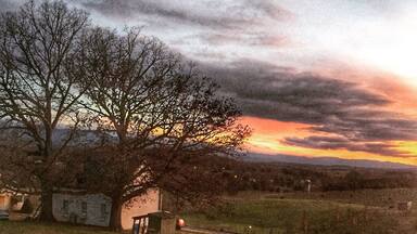 Beautiful sunset in the country.