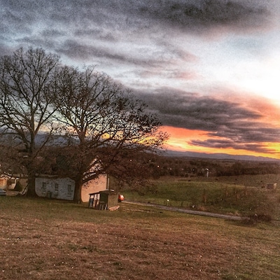 Beautiful sunset in the country.