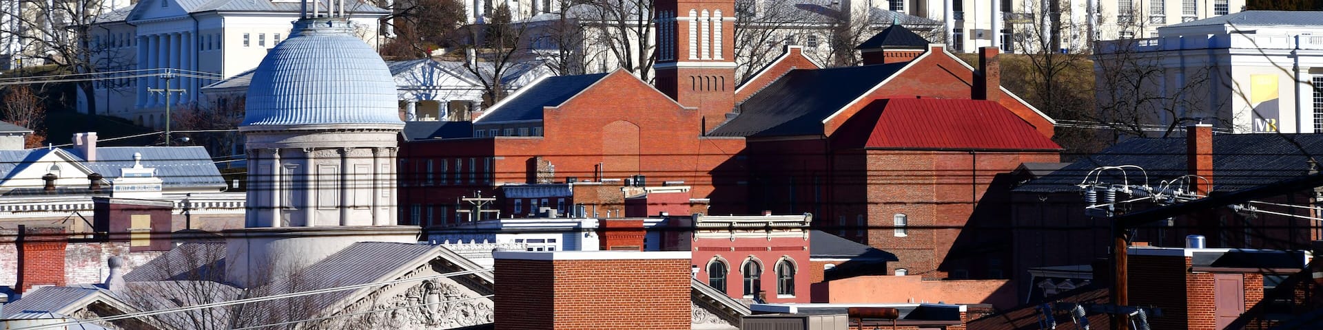 Staunton Virginia city skyline - birthplace of Woodrow Wilson