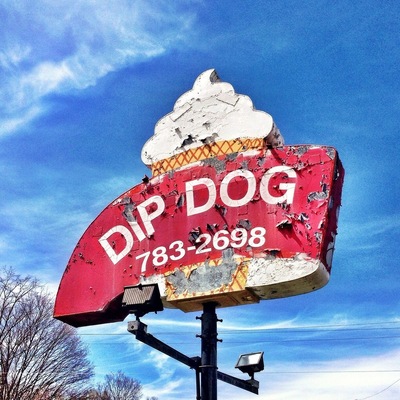 From the website:
http://www.dipdogs.net
The Dipdog originated in 1957 by Lester Brown, In 1963 interstate 1-81 came thru and a lot of the businesses on Hwy 11 left or got left behind. I think the reason the Dip Dog thrived was that the DipDogs were unique and something different that people could enjoy at a low cost.. Then it was purchased in 1966 by Grant S. Hall Sr. and he owned the DipDog til 1979. The family ran the business. Grant and his wife Olivene and children all worked there. It was a lot of hard work but we also have a lot of good memories that will last a lifetime. Then Grant Jr and Pam purchased the dipdog in 1979 and our children Crystal and Justin also have worked at the Dipdog with us and now we have other family members growing up in the business as well. There have been 50th wedding anniversaries celebrated at the Dipdog along with engagements, and Teenagers going to the prom . We also have had Aerosmith come by and eat with us. We have been listed in the Southern Living Magazine. We have also been in books with the best service. And since 2004-2006 we have been voted
Best Overall Restaurant
Best Service
Best Hamburger
Best Hotdogs
Best Fries
Best Chili
Best Ice Cream
For all the things we have been voted for and for all the years and the memories we want to say THANK YOU TO OUR CUSTOMERS.